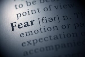 Fear in dictionary