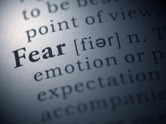 Fear in dictionary