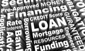 Loan Borrow Money Mortgage Credit Score Rating 3d Render Illustration