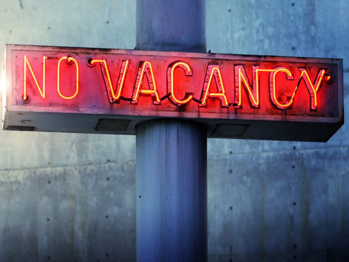 vacancy rates all time low sign