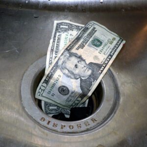 money down the drain