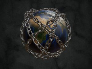 globe in chains