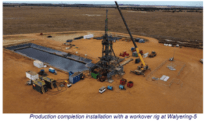 ASX:STX Strike Energy Production Completion Installation with a workover rig at Walyering 2023