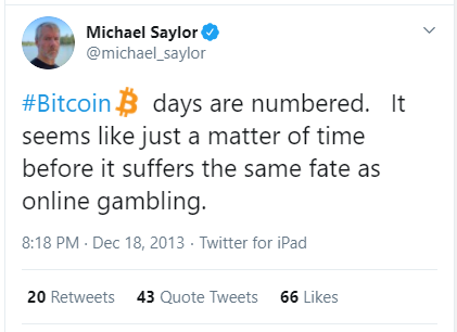Michael Saylor tweet