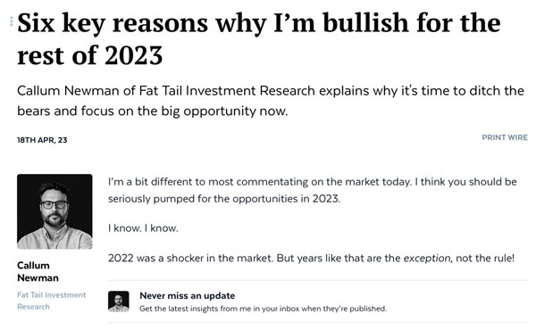Fat Tail Investment Research